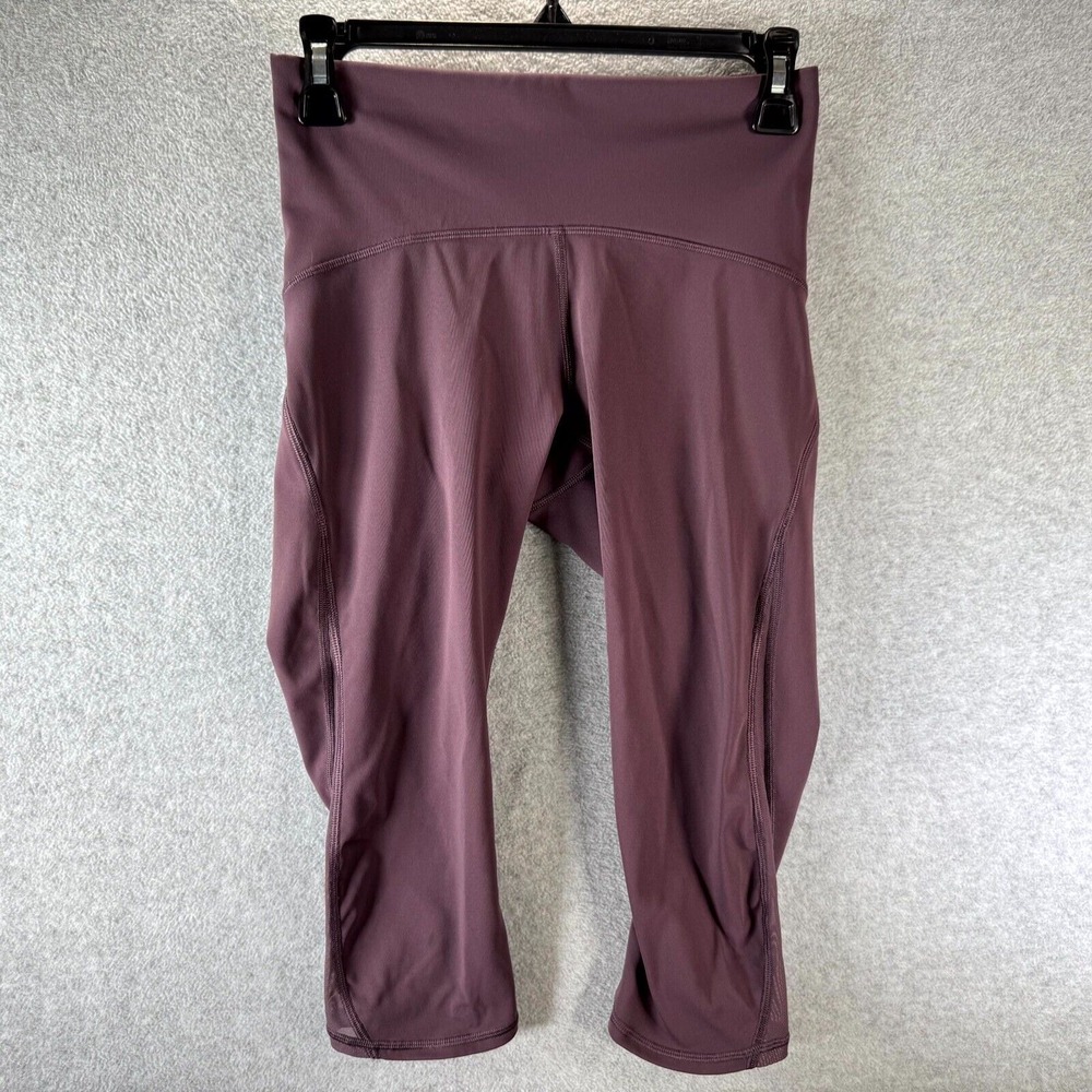 Lululemon Train Times Crop 17" Leggings Women's 6 Black Currant Full-On Luxtreme - Picture 1 of 10